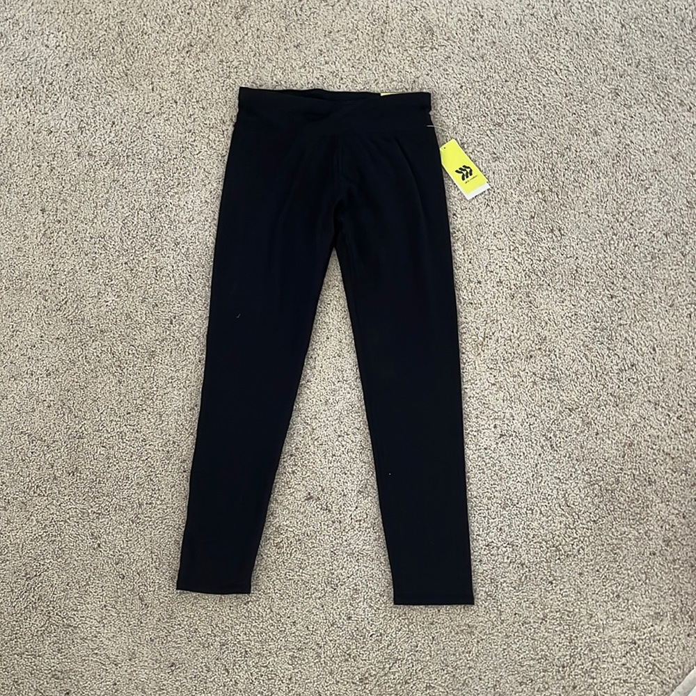 Girls black leggings. Size: (10-12).